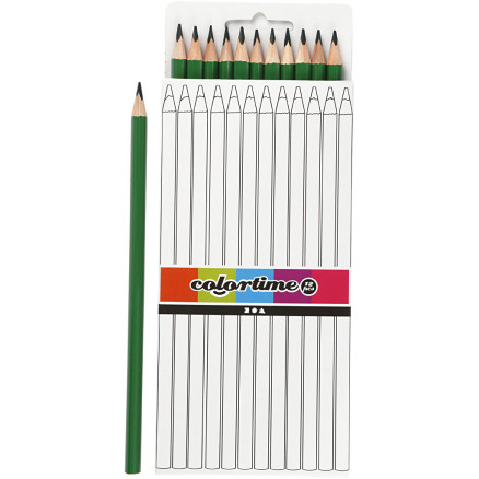 Colortime Buntstifte, L 17 cm, Mine 3 mm, Grün, 12 Stk/ 1 Pck Colortime Buntstifte, L 17 cm, Mine 3 mm, Grün, 12 Stk/ 1 Pck von Colortime