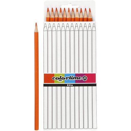 Colortime Buntstifte, L 17 cm, Mine 3 mm, Orange, 12 Stk/ 1 Pck Colortime Buntstifte, L 17 cm, Mine 3 mm, Orange, 12 Stk/ 1 Pck von Colortime