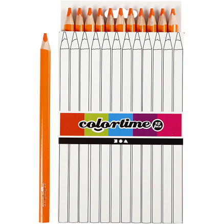 Colortime Buntstifte, L 17,45 cm, Mine 5 mm, JUMBO, Orange, 12 Stk/ 1 Colortime Buntstifte, L 17,45 cm, Mine 5 mm, JUMBO, Orange, 12 Stk/ 1 von Colortime