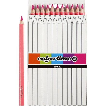 Colortime Buntstifte, L 17,45 cm, Mine 5 mm, JUMBO, Pink, 12 Stk/ 1 Pc Colortime Buntstifte, L 17,45 cm, Mine 5 mm, JUMBO, Pink, 12 Stk/ 1 Pc von Colortime