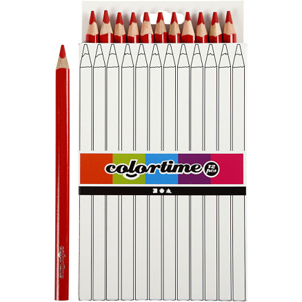 Colortime Buntstifte, L 17,45 cm, Mine 5 mm, JUMBO, Rot, 12 Stk/ 1 Pck Colortime Buntstifte, L 17,45 cm, Mine 5 mm, JUMBO, Rot, 12 Stk/ 1 Pck von Colortime