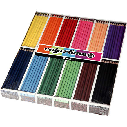 Colortime Buntstifte, L 17,45 cm, Mine 3 mm, Sortierte Farben, 12x24 S Colortime Buntstifte, L 17,45 cm, Mine 3 mm, Sortierte Farben, 12x24 S von Colortime