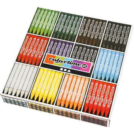 Colortime Farbkreide, L 10 cm, Dicke 11 mm, Sortierte Farben, 12x24 St Colortime Farbkreide, L 10 cm, Dicke 11 mm, Sortierte Farben, 12x24 St von Colortime