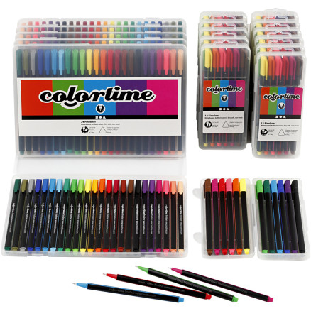 Colortime Fineliner Marker, Strichstärke 0,6-0,7 mm, Sortierte Farben, Colortime Fineliner Marker, Strichstärke 0,6-0,7 mm, Sortierte Farben, von Colortime