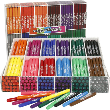 Colortime Marker, Strichstärke 5 mm, Sortierte Farben, 576 Stk/ 1 Pck Colortime Marker, Strichstärke 5 mm, Sortierte Farben, 576 Stk/ 1 Pck von Colortime
