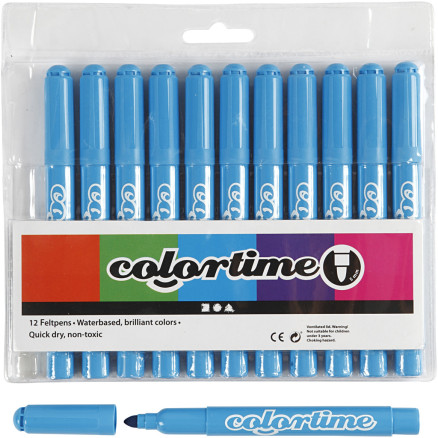 Colortime Marker, Strichstärke 5 mm, Hellblau, 12 Stk/ 1 Pck von Colortime