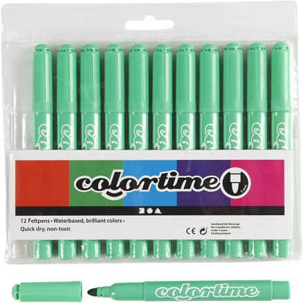 Colortime Marker, Strichstärke 5 mm, Hellgrün, 12 Stk/ 1 Pck Colortime Marker, Strichstärke 5 mm, Hellgrün, 12 Stk/ 1 Pck von Colortime