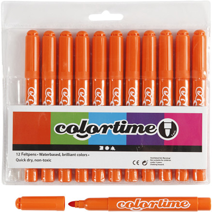 Colortime Marker, Strichstärke 5 mm, Orange, 12 Stk/ 1 Pck von Colortime