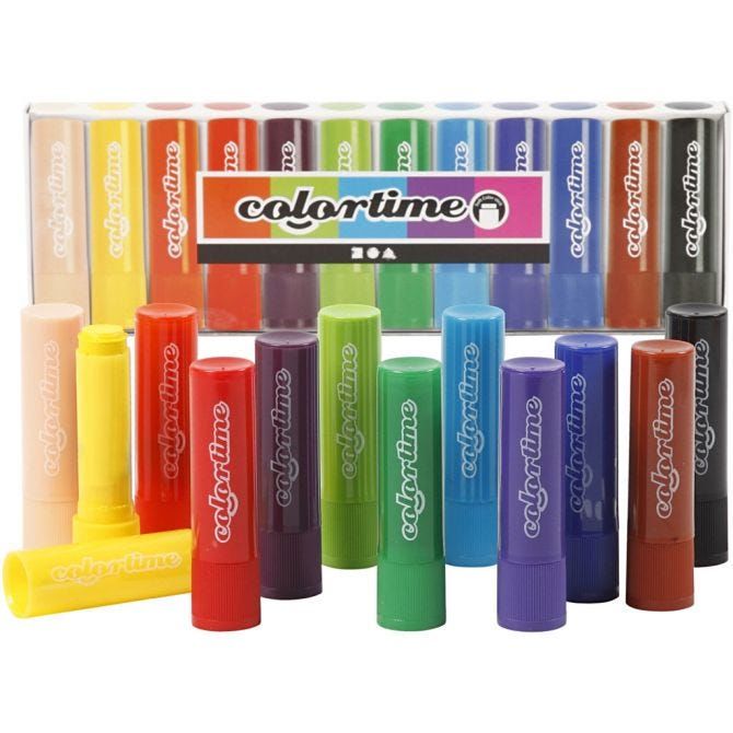 Colortime Soft Color Stick bunte Farben 12 St Colortime Soft Color Stick bunte Farben 12 St von Colortime