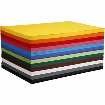 Farbkarton, A2, Blatt 420x594 mm, 180 g, Sortierte Farben, 12x100 Bl./ Farbkarton, A2, Blatt 420x594 mm, 180 g, Sortierte Farben, 12x100 Bl./ von Colortime