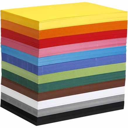 Farbkarton, A4, Blatt 210x297 mm, 180 g, Sortierte Farben, 1200 Bl. so Farbkarton, A4, Blatt 210x297 mm, 180 g, Sortierte Farben, 1200 Bl. so von Colortime