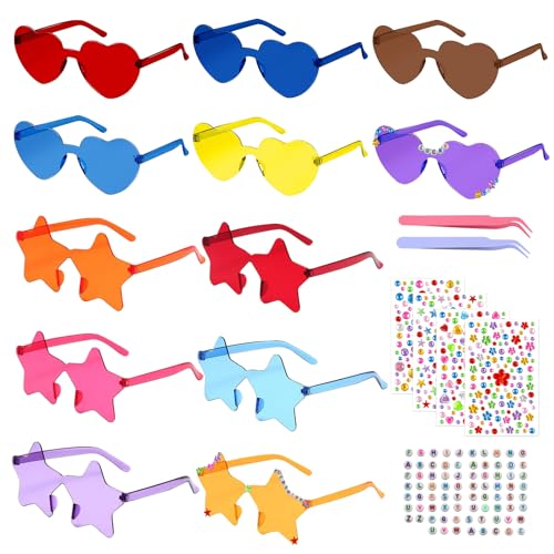 ComPDCVD 12 Paar Herz Sonnenbrille Party Brille Neuheit Partybrille Randlose Bunte Brillen Party sonnenbrillen Set DIY Bunte Herzbrille Partybrille für Geburtstagsfeier Maskerade Party Dekoration ComPDCVD 12 Paar Herz Sonnenbrille Party Brille Neuheit Partybrille Randlose Bunte Brillen Party sonnenbrillen Set DIY Bunte Herzbrille Partybrille für Geburtstagsfeier Maskerade Party Dekoration von ComPDCVD