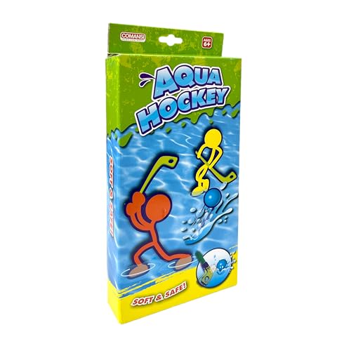 COMANSI Aqua Wasserspiel inklusive 1 aufblasbarem Ball + 2 Hockeyschläger mit Nadel. Einfach und sicher zu verwenden im Innen- und Außenbereich von Comansi