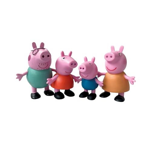 Comansi Set mit 4 Figuren aus der Peppa Wutz Familie: Peppa, George, Mama und Papa, Figuren 6 cm Comansi Set mit 4 Figuren aus der Peppa Wutz Familie: Peppa, George, Mama und Papa, Figuren 6 cm von Comansi