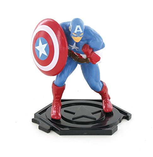 Comansi COM-Y96025 Avengers Marvel Assemble Cap Minifigur, Blau, Rot und Weiß von Comansi