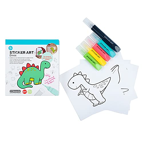 Comansi STICKER ART BASIC DINOSAURIOS: Erstellen Sie Ihre eigenen 3D-Aufkleber (1) von Comansi