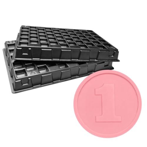 CombiCraft Wertmarken-Chips mit Reliefprägung „1“ in Rosa – 1.000 Stück inklusiv Zwei Zählbrettern CombiCraft Wertmarken-Chips mit Reliefprägung „1“ in Rosa – 1.000 Stück inklusiv Zwei Zählbrettern von CombiCraft