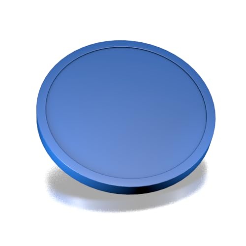 CombiCraft Blanko-Chips aus Kunststoff, blau, 26 mm im Format 2 € – vielseitig, robust und praktisch für Schließfächer und Einkaufswagen – verpackt in 100 Stück von CombiCraft