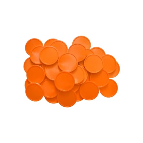 CombiCraft Blanko biologisch abbaubare Spielsteine, Orange, 29 mm Durchmesser, 500 Stück von CombiCraft