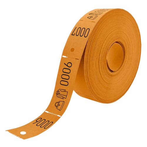 CombiCraft Garderobenummern auf Rolle Orange mit Tasche-/Jacke Symbol - 500 Abrisse pro Rolle - Mit praktischem Aufhängeloch - Ideal für eine organisierte Garderobe bei Veranstaltungen CombiCraft Garderobenummern auf Rolle Orange mit Tasche-/Jacke Symbol - 500 Abrisse pro Rolle - Mit praktischem Aufhängeloch - Ideal für eine organisierte Garderobe bei Veranstaltungen von CombiCraft