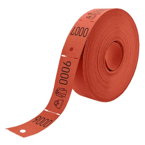 CombiCraft Garderobenummern auf Rolle Rot mit Tasche-/Jacke Symbol - 500 Abrisse pro Rolle - Mit praktischem Aufhängeloch - Ideal für eine organisierte Garderobe bei Veranstaltungen CombiCraft Garderobenummern auf Rolle Rot mit Tasche-/Jacke Symbol - 500 Abrisse pro Rolle - Mit praktischem Aufhängeloch - Ideal für eine organisierte Garderobe bei Veranstaltungen von CombiCraft