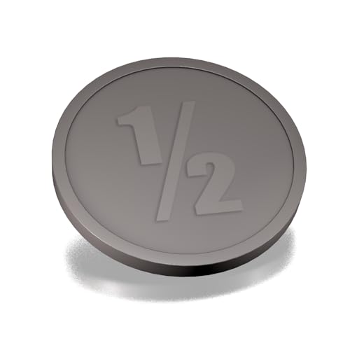 CombiCraft Kunststoff 1/2 Wertmarken in Grau mit 29 mm Durchmesser - Packung mit 250 Stück - Vielseitige Verwendungsmöglichkeiten von CombiCraft