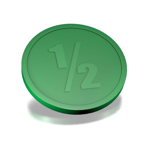 CombiCraft Kunststoff 1/2 Wertmarken in Grün mit 29 mm Durchmesser - Packung mit 250 Stück - Vielseitige Verwendungsmöglichkeiten von CombiCraft