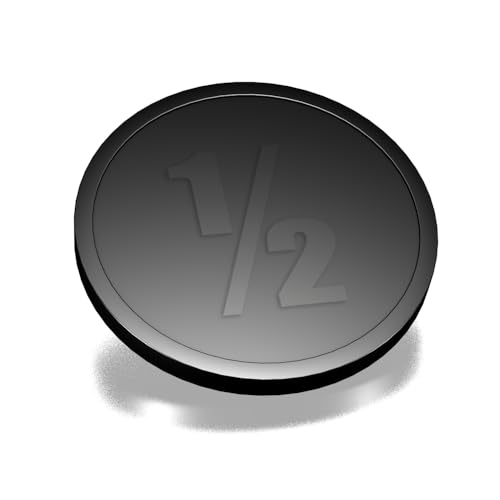 CombiCraft Kunststoff 1/2 Wertmarken in Schwarz mit 29 mm Durchmesser - Packung mit 250 Stück - Vielseitige Verwendungsmöglichkeiten von CombiCraft