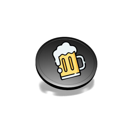 CombiCraft Kunststoff Wertmarken mit Bierkrug-Aufdruck in Schwarz- 29 mm Durchmesser - Ideal als Zahlungsmittel für Veranstaltungen - 100 Stück pro Packung von CombiCraft