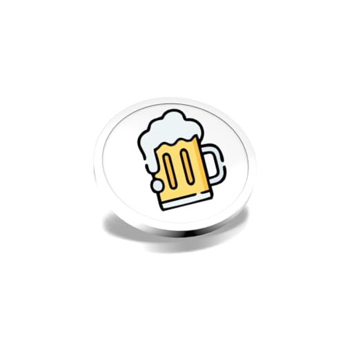 CombiCraft Kunststoff Wertmarken mit Bierkrug-Aufdruck in Weiß- 29 mm Durchmesser - Ideal als Zahlungsmittel für Veranstaltungen - 100 Stück pro Packung von CombiCraft