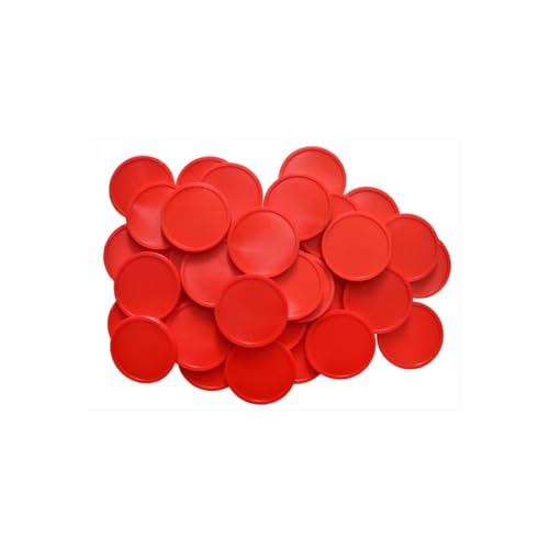 CombiCraft Leere, biologisch abbaubare Spielsteine, Rot, 29 mm Durchmesser, 1000 Stück von CombiCraft