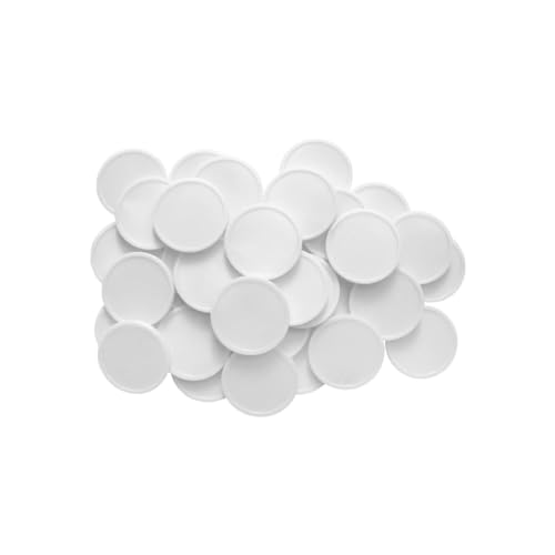 CombiCraft Leere, biologisch abbaubare Spielsteine, Weiß, 29 mm Durchmesser, 1000 Stück von CombiCraft