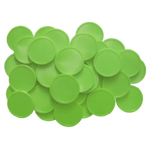 Combicraft Blanko Kunststoff Wertmarken oder Pfandmarken Hellgrün - 29mm Durchmesser - Ideal für Gastronomie, Events und Firmenkatinen - Packung mit 100 Stück von CombiCraft