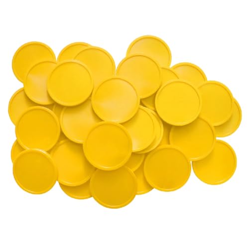 Combicraft Blanko Kunststoff Wertmarken oder Pfandmarken Gelb - 29mm Durchmesser - Ideal für Gastronomie, Events und Firmenkatinen - Packung mit 100 Stück von CombiCraft