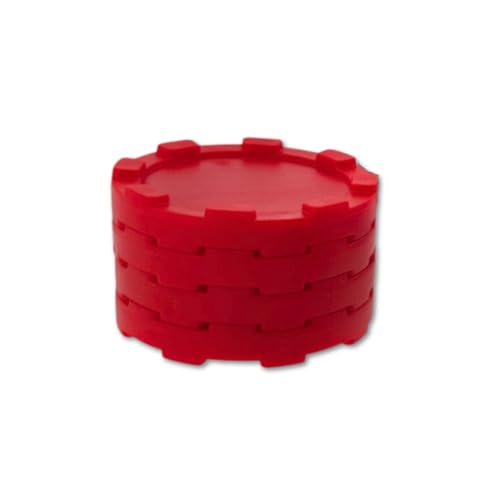 CombiCraft Stapelbare Münzen oder Chips als Konsummünze, Spielmünze - Rot - Ø29mm - 100 Stück von CombiCraft