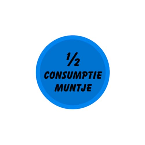 Combicraft 1/2 Konsummünzen blau bedruckt, Durchmesser 23 mm, Verpackung von 100 Stück, nützliche Zahlungsart für Events und Festivals, Transaktionstool für halben Konsum von CombiCraft