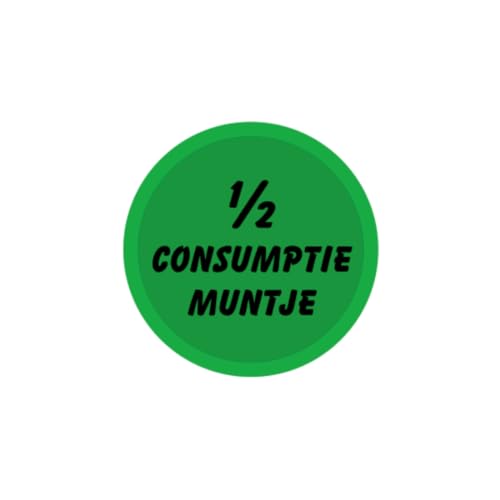 Combicraft 1/2 Konsummünzen grün bedruckt Ø 23 mm Verpackung von 100 Stück Nützliche Zahlungsart für Events und Festivals Transaktionstool für halbe Verbrauch von CombiCraft