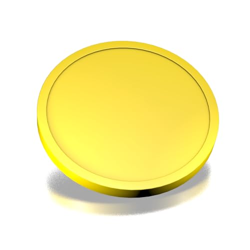 Großpackung: CombiCraft Kleine Blanko Konsummünzen Gelb, Durchmesser 23mm, Verpackung 1000 Stück Festivalmünzen, Münzen für Gastronomie, Spiele und Belohnungssysteme von CombiCraft