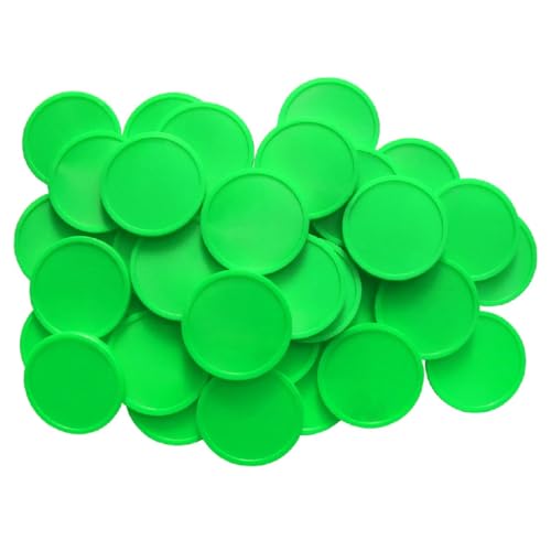 Vorteilspack Combicraft Blanko Kunststoff Wertmarken oder Pfandmarken Neongrün - 29mm Durchmesser - Ideal für Gastronomie, Events und Firmenkatinen - Packung mit 1000 Stück von CombiCraft