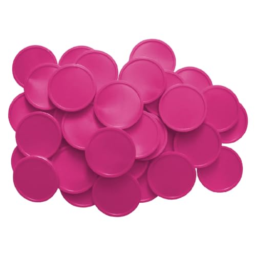 Vorteilspack Combicraft Blanko Kunststoff Wertmarken oder Pfandmarken Pink - 29mm Durchmesser - Ideal für Gastronomie, Events und Firmenkatinen - Packung mit 1000 Stück von CombiCraft
