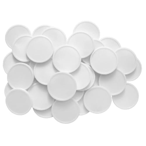 Vorteilspack Combicraft Blanko Kunststoff Wertmarken oder Pfandmarken Weiß - 29mm Durchmesser - Ideal für Gastronomie, Events und Firmenkatinen - Packung mit 1000 Stück von CombiCraft
