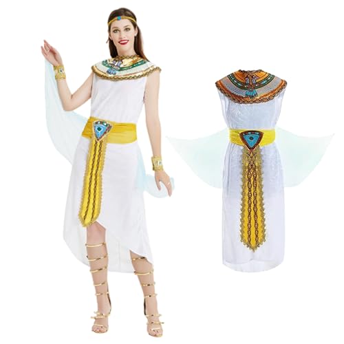 Ägyptisches Kostüm, elegante weiche Cleopatra -Kostüm -Frauen, ägyptische Accessoires für Cosplay Halloween Party Bühnenbühne, Frauen, Cleopatra von Comebachome