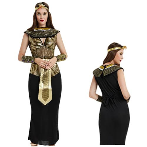 Ägyptisches Kostümzubehör -Kit Elegante weiche polyesterägyptische Kostüm Frauen Mädchen Kostüm für Cosplay Halloween Party, Frauen von Comebachome