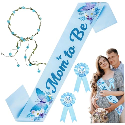 Comebachome 1 Set Babyparty Schärpe für Mama Badge süße blaue Nadel Blumenkronen -Stirnband -Babyparty -Dekorationen für Schwangerschaftsrequisiten Andenkengeschenke, Schärpe für Mama Comebachome 1 Set Babyparty Schärpe für Mama Badge süße blaue Nadel Blumenkronen -Stirnband -Babyparty -Dekorationen für Schwangerschaftsrequisiten Andenkengeschenke, Schärpe für Mama von Comebachome