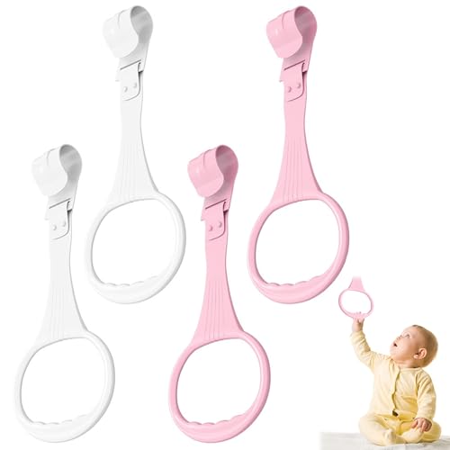 Comebachome 4pcs Baby Pull -Up -Ringe, 2 Farben Playpen -Up -Ringe, hängende Plastik -Wanderassistent -Krippenzubehör für Säuglingsbabys Kleinkind -Übungswerkzeug, Playpene von Comebachome