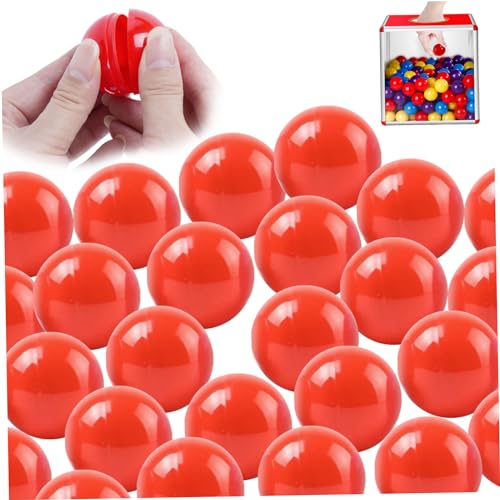 Comebachome Bingokugeln, 50pcs 4 cm Plastik Hohlbingo -Ball, Öffnen Lotteriekugeln, lebendige Gewinnspielkugeln für Lotterieball -Maschine Partyspiel (rot) von Comebachome