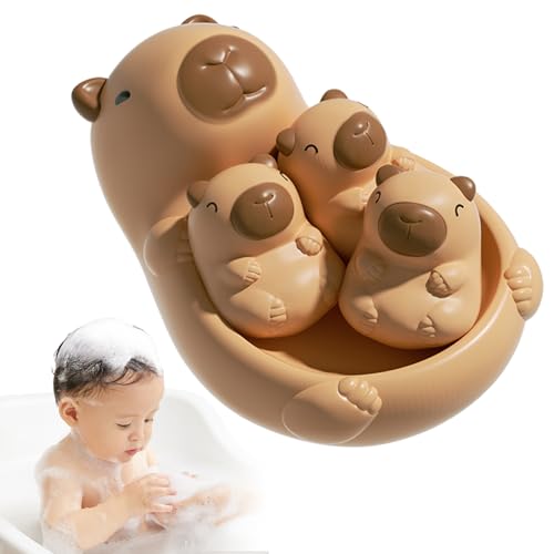 Comebachome Capybara Badspielzeug, 8 cm weiches Vinyl -schwimmendes Capybara -Spielzeug mit Baby Capybaras, schwimmende Badewannenspielzeug für Kleinkinderbad Comebachome Capybara Badspielzeug, 8 cm weiches Vinyl -schwimmendes Capybara -Spielzeug mit Baby Capybaras, schwimmende Badewannenspielzeug für Kleinkinderbad von Comebachome