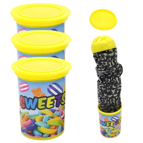 Comebachome Chip- und Kartoffelspielzeug, 3pcs 4,3 -Zoll -Schlange in einem Dose Streich für Kinder, lustige falsche Schlange, Plastik Spring -Prankster -Zeug für Erwachsene Trick Gag Geschenke (en) von Comebachome