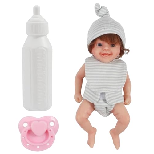 Comebachome Mini -Babypuppen, 6 Zoll Silikon Realistische Babypuppe mit Flaschen und Schnuller, kleine Puppenspielzeug für Kinder Geburtstag Weihnachten Comebachome Mini -Babypuppen, 6 Zoll Silikon Realistische Babypuppe mit Flaschen und Schnuller, kleine Puppenspielzeug für Kinder Geburtstag Weihnachten von Comebachome