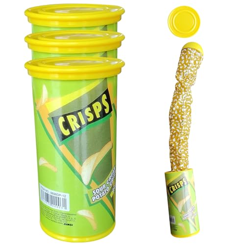 Comebachome Streiche für Kinder, 3PCS -Chip- und Kartoffelspielzeug, Schlange aus dem Dose Streichspielzeug, Aprilscherz Streiche Spielzeug für Kinder Erwachsene (Chips) von Comebachome